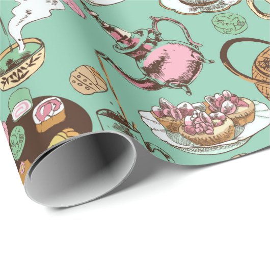 Tea Time Geschenkpapier (Rolleneckpunkt)