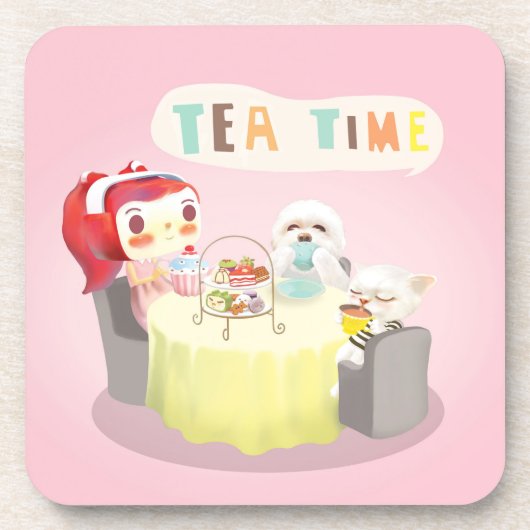 Tea Time Getränkeuntersetzer (Vorderseite)