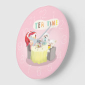 Tea Time Große Wanduhr (Winkel)