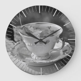 Tea Time Große Wanduhr