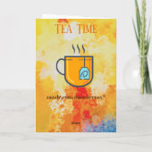 Tea Time Grußkarte Karte (Rückseite)
