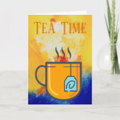 Tea Time Grußkarte Karte (Vorderseite)