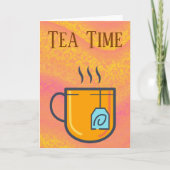Tea Time Grußkarte Karte (Vorderseite)
