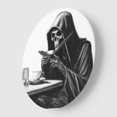 Tea Time Halloween Große Wanduhr (Winkel)