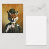 Tea Time Herr Fox ACEO Business Card Visitenkarte (Vorne/Hinten)