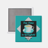 Tea Time - individualisierbares Magnet (Vorderseite/Rückseite)