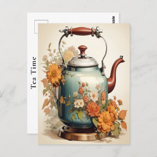 Tea Time Kaffee Break Entdecken Urlaub Postkarte