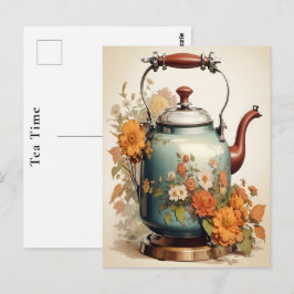 Tea Time Kaffee Break Entdecken Urlaub Postkarte