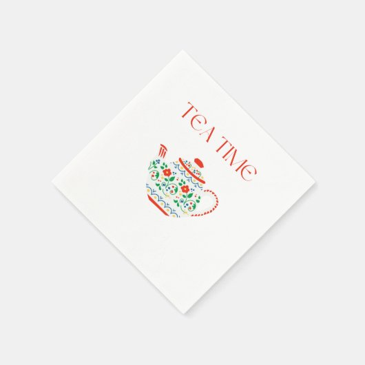 TEA TIME KAFFEE TASSE SERVIETTE (Ecke)