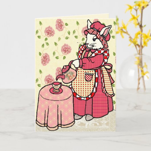 Tea Time Karte (Gelbe Blume)