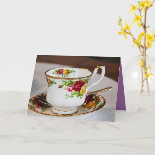 Tea Time Karte (Gelbe Blume)