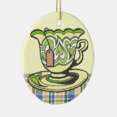 Tea Time Keramik Ornament (Rechts)