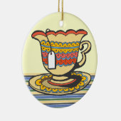 Tea Time Keramik Ornament (Rechts)