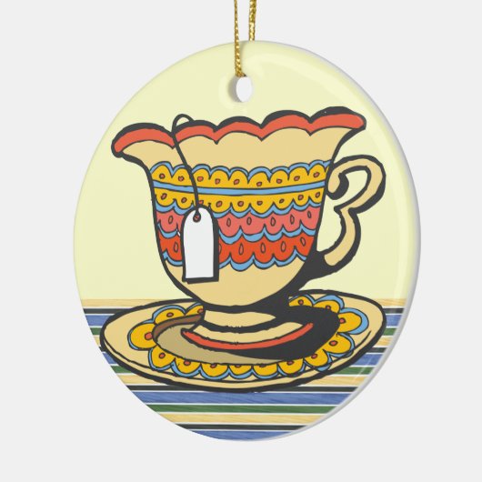 Tea Time Keramik Ornament (Links)