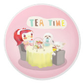 Tea Time Keramikknauf (Vorderseite)