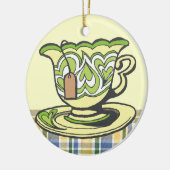 Tea Time Keramikornament (Links)