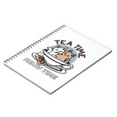 Tea Time Meow Time - Niedliches Katzen- und Teedes Notizblock (Linke Seite)