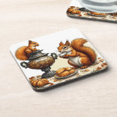 Tea time mit Eichhörnchen Getränkeuntersetzer (Linke Seite)