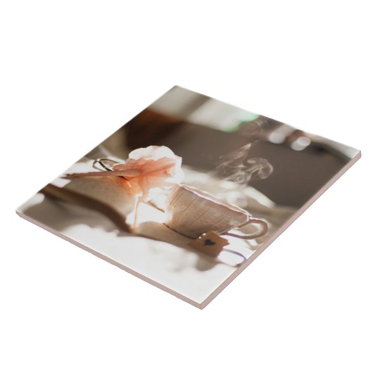 Tea Time mit einem guten Buch Fliese (Seite)