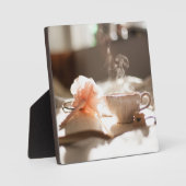 Tea Time mit einem guten Buch Fotoplatte (Vorderseite)