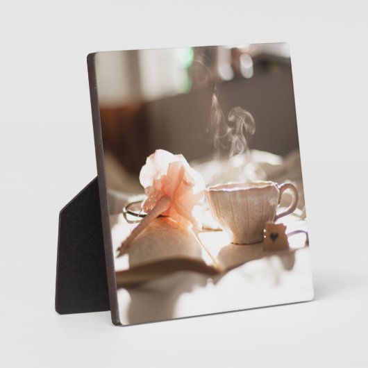 Tea Time mit einem guten Buch Fotoplatte (Vorderseite)