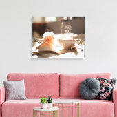 Tea Time mit einem guten Buch Leinwanddruck (Insitu (Wohnzimmer))