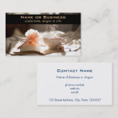 Tea Time mit einem guten Buch Visitenkarte (Vorne/Hinten)