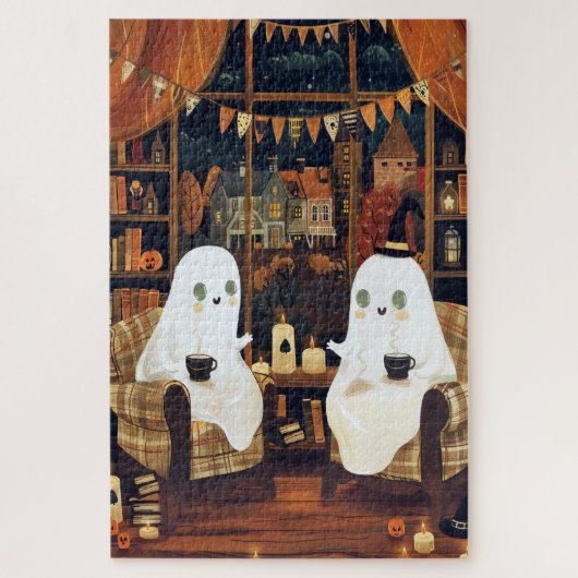 Tea Time mit Ghosts Jigsaw Puzzle (Vertikal)