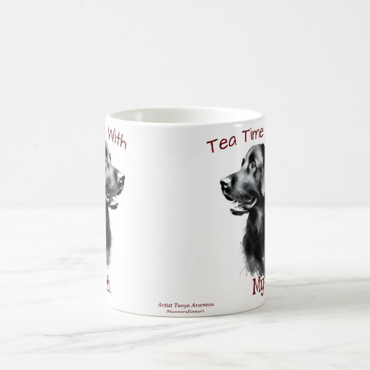 Tea Time mit meinem Labrador. Moderne Tasse (Mittel)