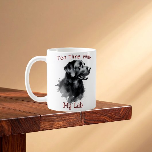 Tea Time mit meinem Labrador. Moderne Tasse