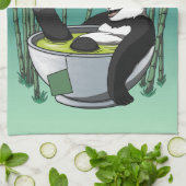 Tea Time Panda Geschirrtuch (Gefaltet)