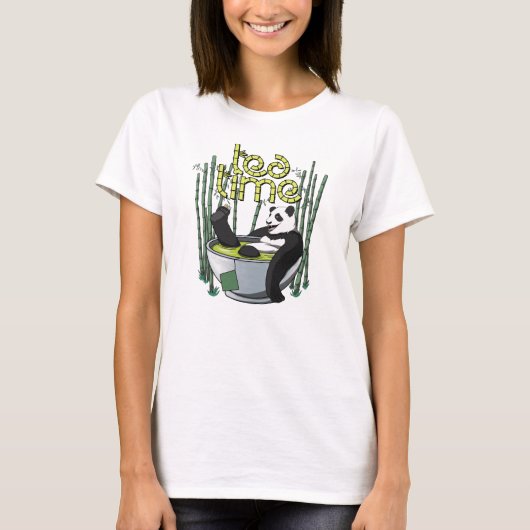 Tea Time Panda T - Shirt (Vorderseite)