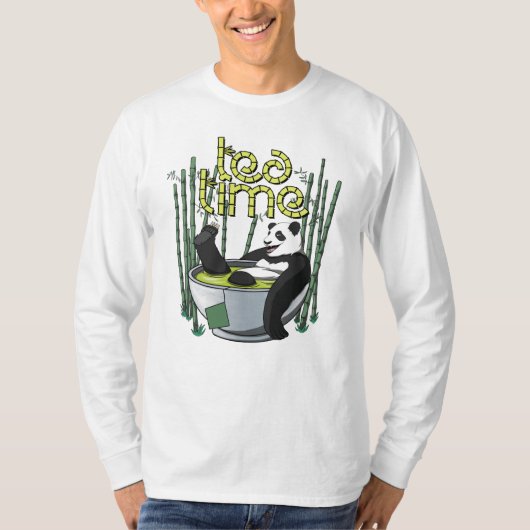 Tea Time Panda T-Shirt (Vorderseite)