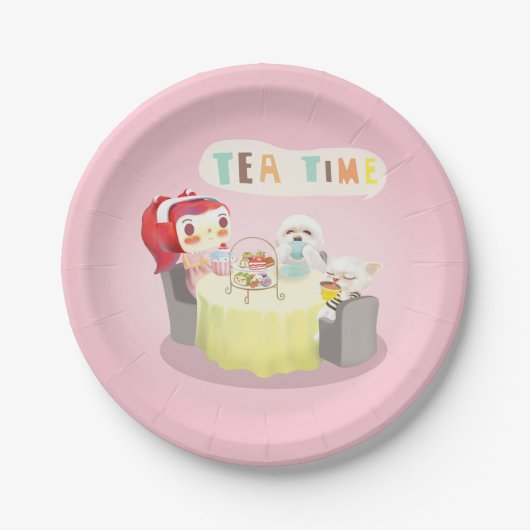 Tea Time Pappteller (Vorderseite)