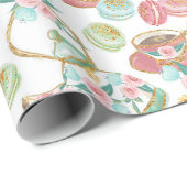 Tea Time Pattern Geschenkpapier (Rolleneckpunkt)