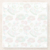 Tea Time Pattern Glasuntersetzer (Rückseite)