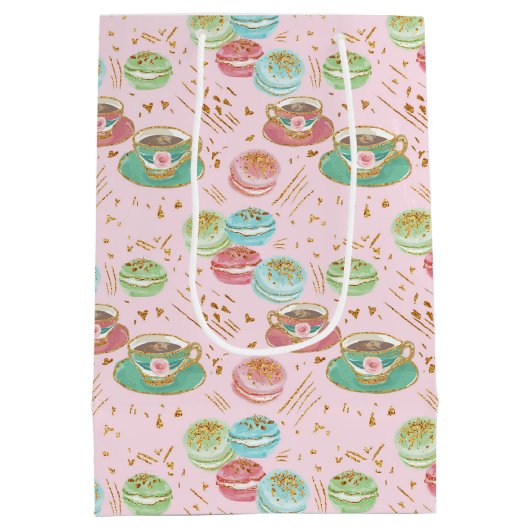 Tea Time Pattern Mittlere Geschenktüte (Rückseite)