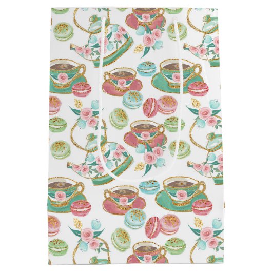 Tea Time Pattern Mittlere Geschenktüte (Rückseite)