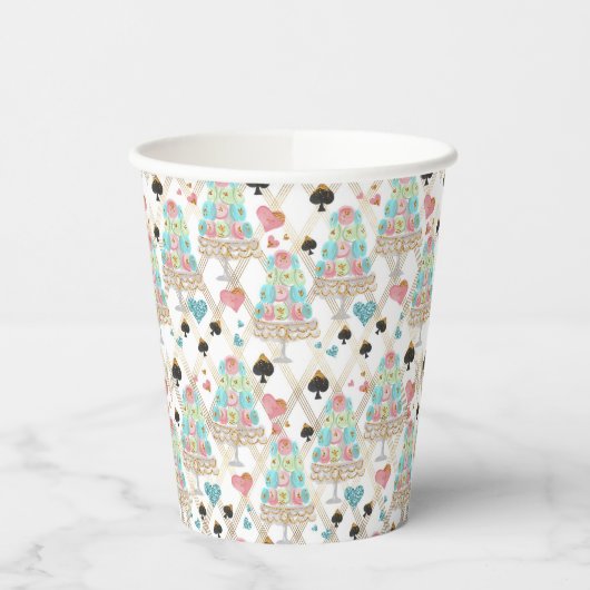 Tea Time Pattern Pappbecher (Links)