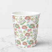 Tea Time Pattern Pappbecher (Vorderseite)