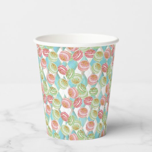 Tea Time Pattern Pappbecher (Rückseite)