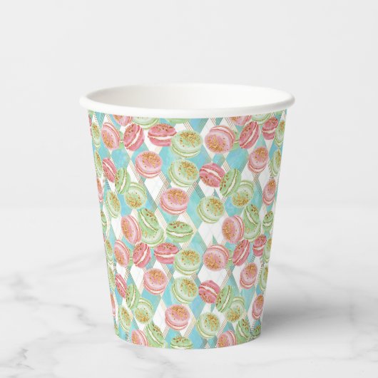 Tea Time Pattern Pappbecher (Vorderseite)