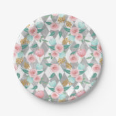Tea Time Pattern Pappteller (Vorderseite)