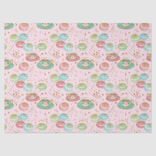 Tea Time Pattern Seidenpapier (Vorderseite)