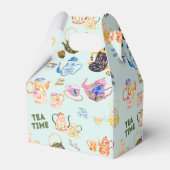 Tea time pattern - tea cups and tea pot geschenkschachtel (Rückseite)