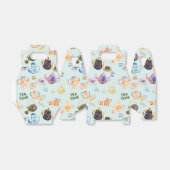 Tea time pattern - tea cups and tea pot geschenkschachtel (Ungefaltet)