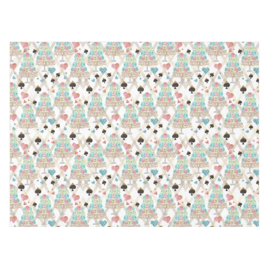 Tea Time Pattern Tischdecke (Vorderseite (Horizontal))
