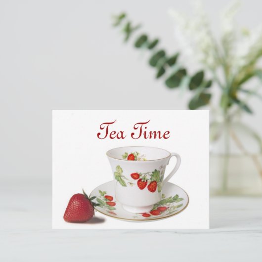 Tea Time Postcard Postkarte (Stehend Vorderseite)