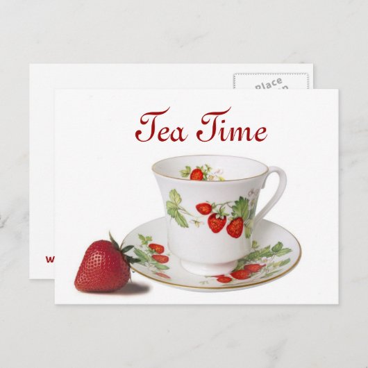 Tea Time Postcard Postkarte (Vorne/Hinten)