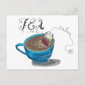 Tea Time Postcard Postkarte